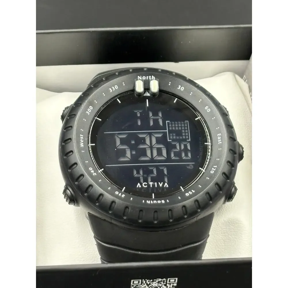Activa X Invicta Odyssey Men’s Digital Watch Black 53mm New in Box